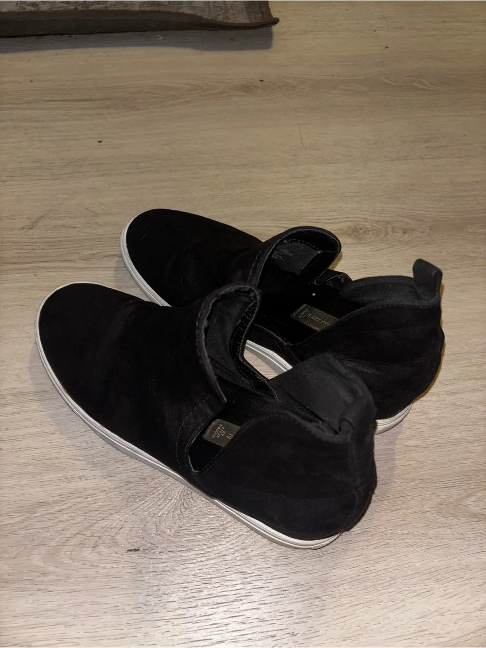 Steve Madden Black Suede Slip-On High-Top Sneakers